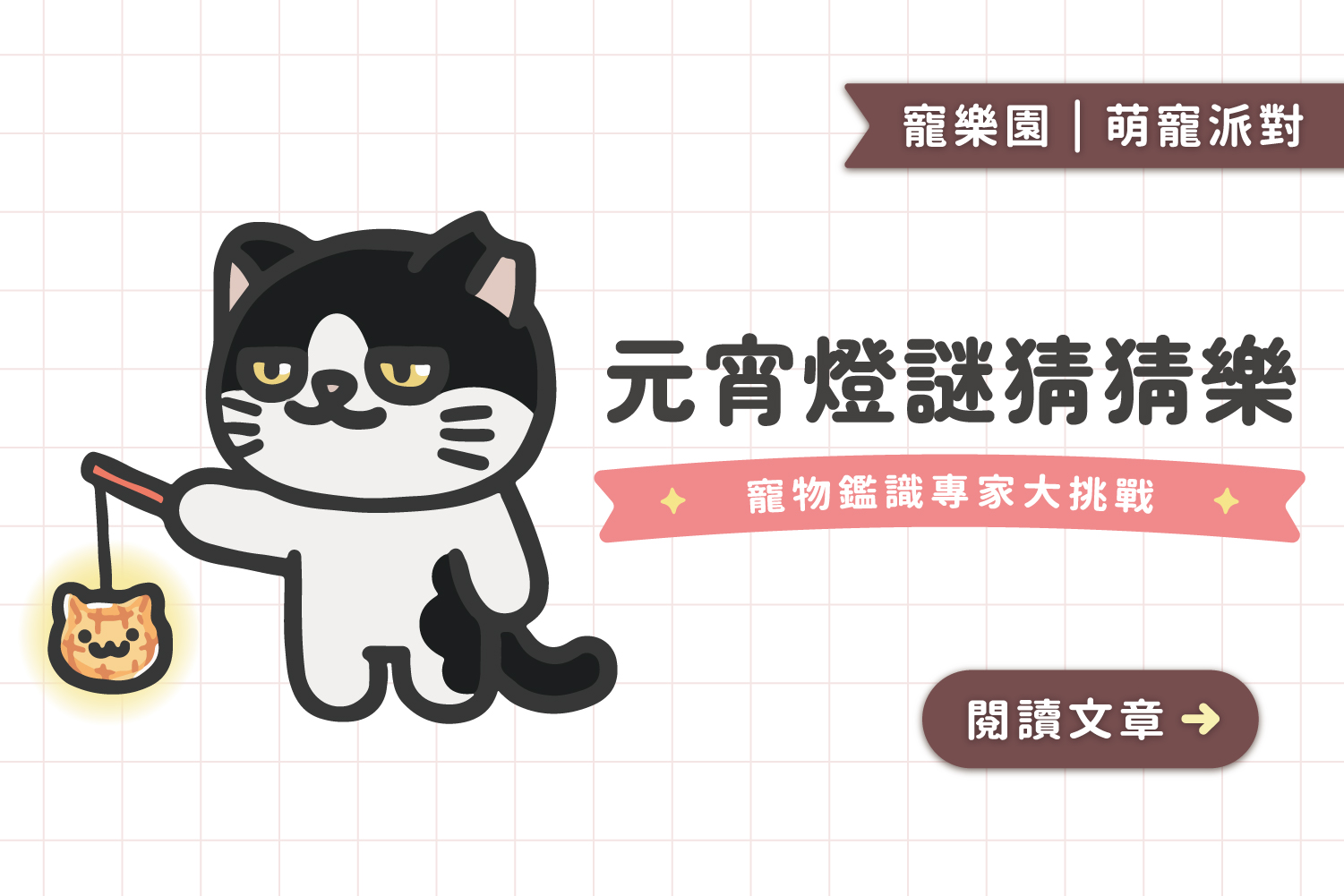 元宵燈謎猜猜樂｜寵物鑑識專家大挑戰🔍